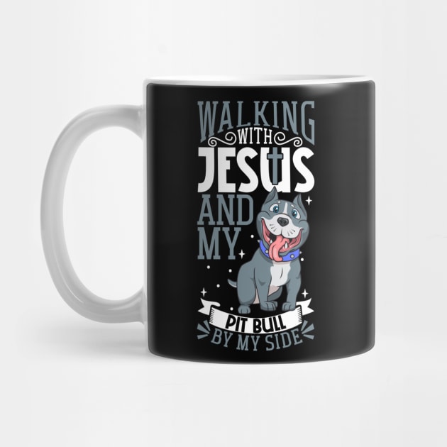 Jesus and dog - Pit Bull by Modern Medieval Design